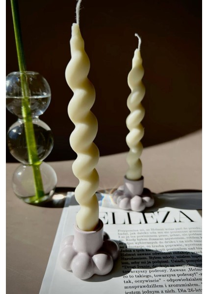 Şamdan Dekoratif Beton Mumluk 2’li Set