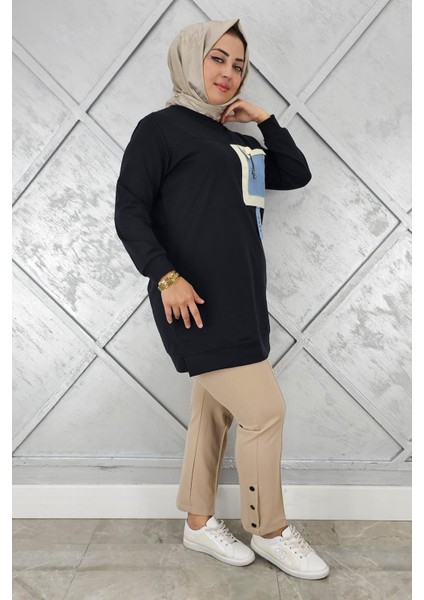Kadın Kombinli Sallantı Aksesuar Detaylı Tesettür Tunik fiyatları