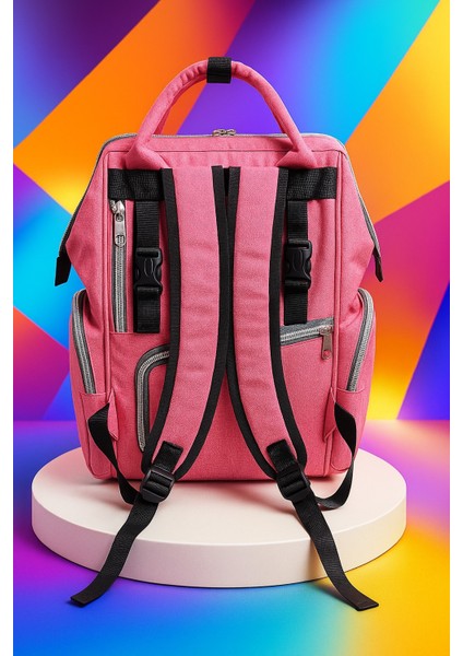 Anne Bebek Bakım Sırt Çantası Biberon Termos Gözlü