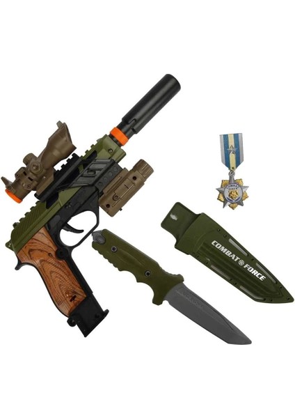 S00004308 Asker Silah Set Bıçak/silah Işık/ses 6pr modelleri