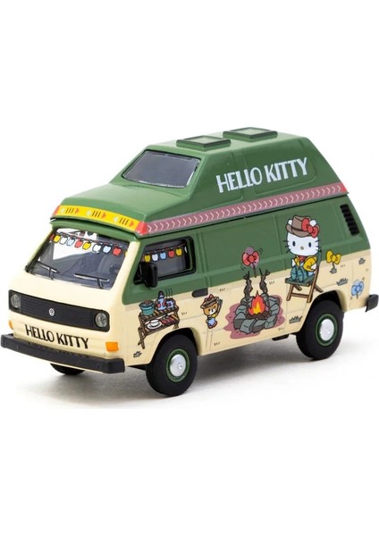 Buğz Schuco x Tarmac Works 1/64 Volkswagen T3 Van Hello Kitty Camping