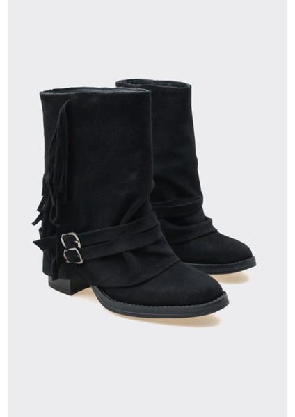 Leros Siyah Hakiki Deri Süet Bot fiyatları