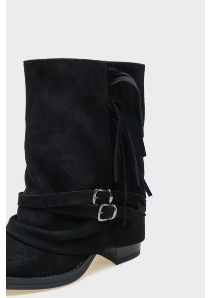 Leros Siyah Hakiki Deri Süet Bot fırsatları