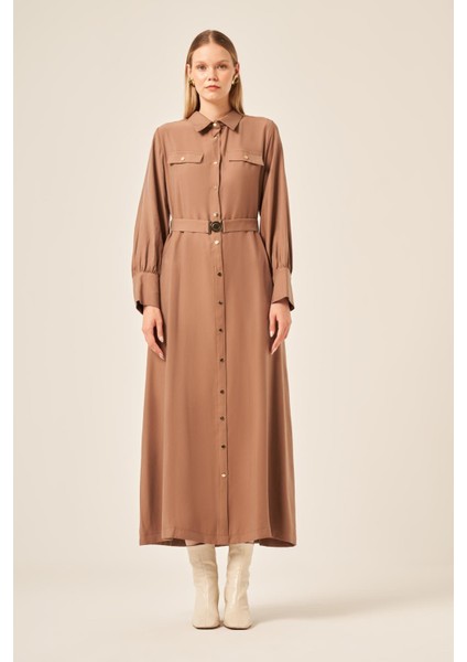 Kadın Tensel Elbise Kakao 31213