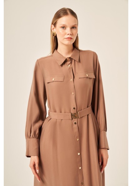 Kadın Tensel Elbise Kakao 31213 fırsatları