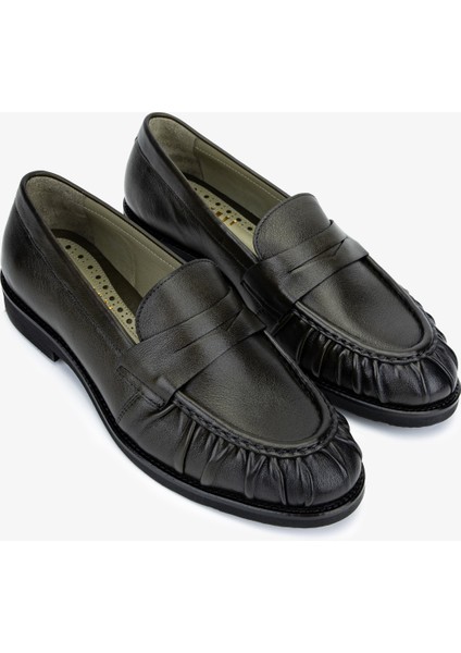Kadın Hakiki Deri Siyah Deri Loafer Ayakkabı 987 Z146 Bn Ayk SK25-26 Sıyah Derı fiyatları