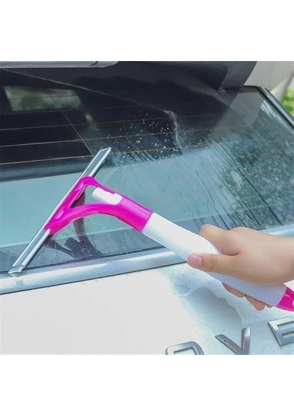Pratik Spreyli Cam Sil Pencere Ayna Tezgah Duşakabin Temizleyici Püskürtmeli Silme Aparatı