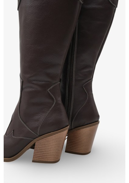 Drayze Kadın Hakiki Deri Günlük Çizme - Kahve fırsatları