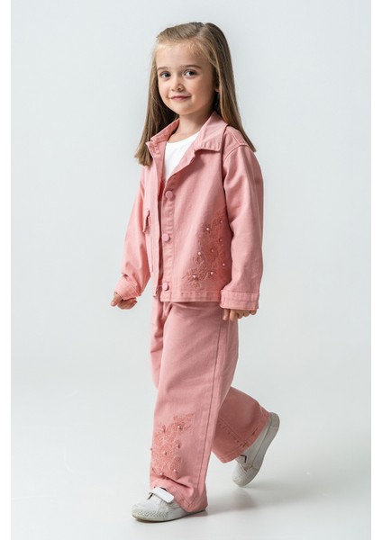 Incili Çiçek Nakışlı Kız Çocuk 3\'lü Takım - 26K 6367 fiyatları