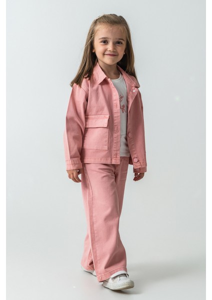 Incili Çiçek Nakışlı Kız Çocuk 3\'lü Takım - 26K 6367 modelleri