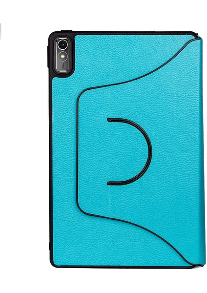 Lenovo Tab P11 11.5" (2.nesil) Uyumlu Mrsa Fest Dönebilen Standlı Kılıf-Turkuaz