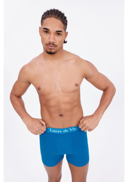 Erkek 3’lü Boxer Seti Petrol Mavisi Luces De Vir