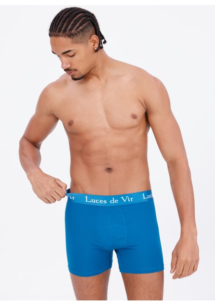 Erkek 3’lü Boxer Seti Petrol Mavisi Luces De Vir