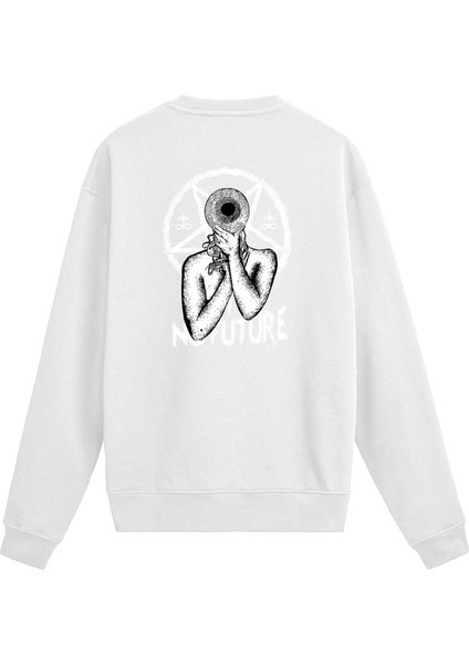 Sırt Baskılı Death Metal No Future Tasarımlı Sweatshirt