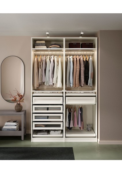 Gardırop iskeleti, beyaz, 200x58x236 cm fiyatları