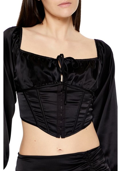 Saten Crop Korse modelleri