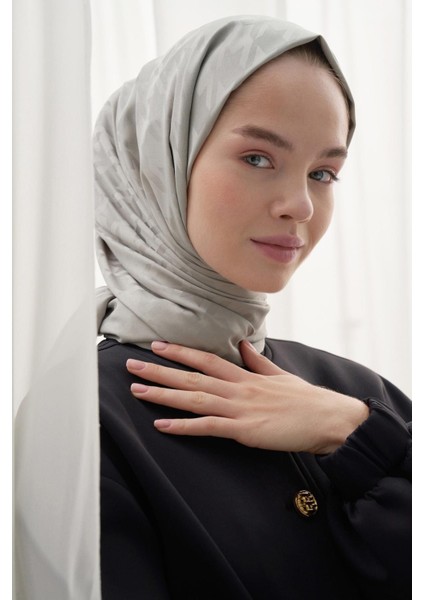 Kazayağı Desen Pamuk Ipek Şal Açık Gri fiyatları