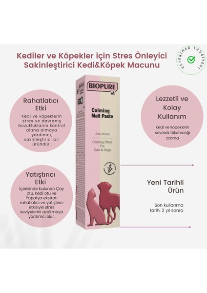 Kediler ve Köpekler Için Stres Azaltıcı Calmin Malt Paste