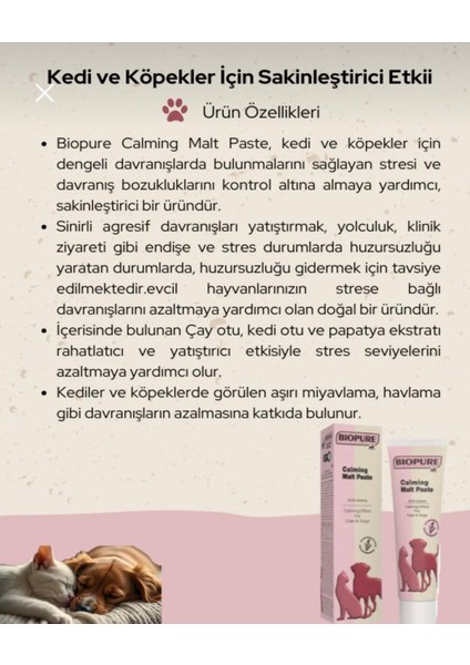 Kediler ve Köpekler Için Stres Azaltıcı Calmin Malt Paste fiyatları