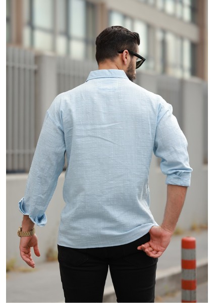 Oversize Keten Karışımlı Basic Salaş Gömlek fiyatları