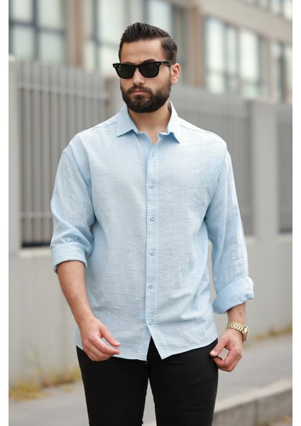 Oversize Keten Karışımlı Basic Salaş Gömlek fırsatları