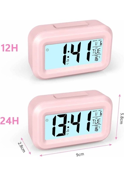 Gece Dijital Masa Saati Dijital Alarmlı LED Ekran Pilli Çalar Saat indirimleri