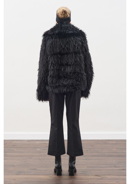 Mara Kürk Ceket Siyah