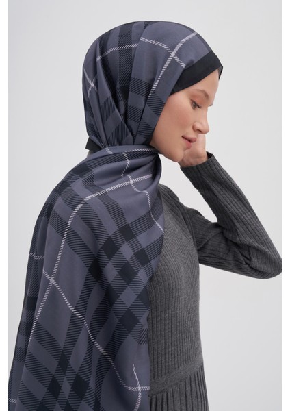 Echo Pamuk Şal Cuadros Gri