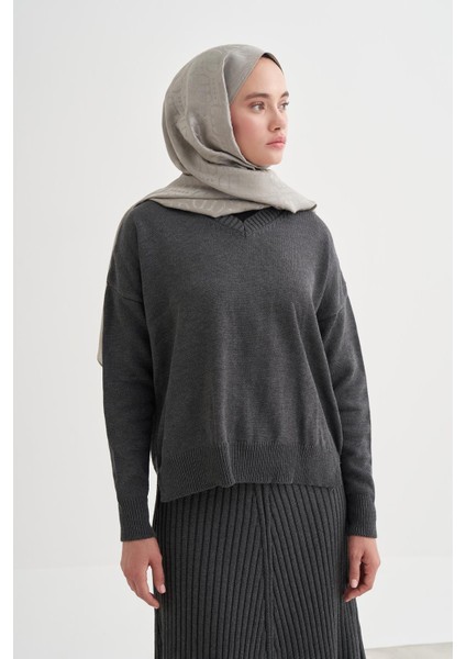 Luxe Desen Liora Pamuk Şal Gri fiyatları