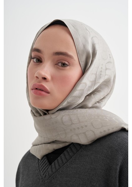 Luxe Desen Liora Pamuk Şal Gri modelleri