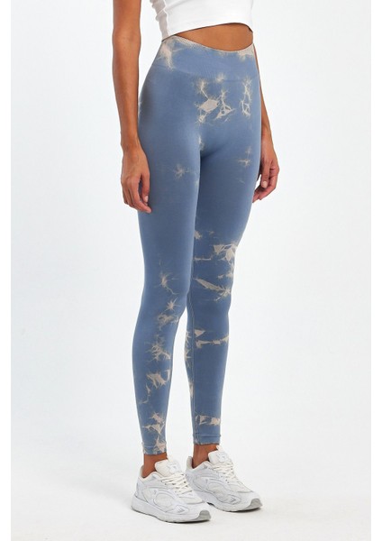 Spor Tayt Batik Desenli Dikişsiz Esnek ve Toparlayıcı Push Up Kadın Tayt modelleri