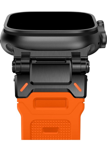 Apple Watch 11 10 46MM 9 8 7 6 Se Ultra Uyumlu 49-46-45-44-42MM Metal Pimli Tokalı Premium Silikon Kordon – Dayanıklı Spor Rubber Kayış modelleri