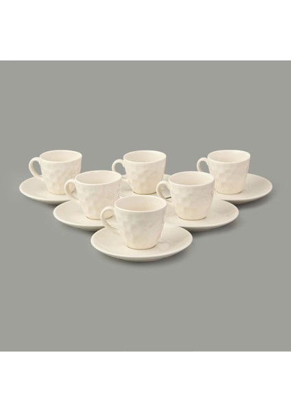 Kitchen Hammer 6'lı Kahve Fincan Takımı - Krem - 90 ml
