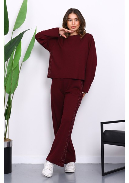 Mürdüm Yanları Taş Detaylı Modal Takım