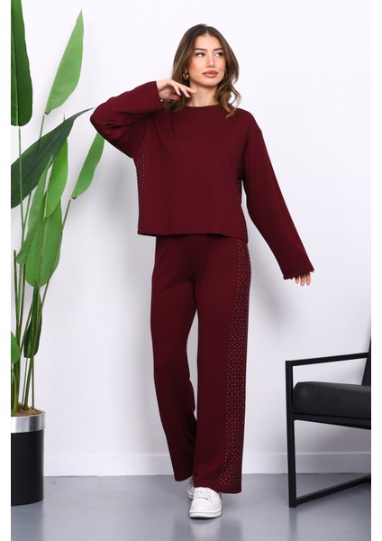 Mürdüm Yanları Taş Detaylı Modal Takım fiyatları