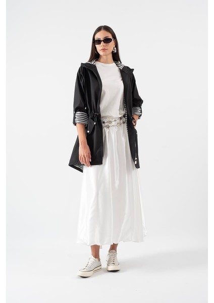 Orieldo Beli Lastikli Balon Etek Beyaz indirimleri