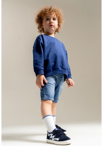 Erkek Çocuk Lacivert Hakiki Deri Günlük Ayakkabı