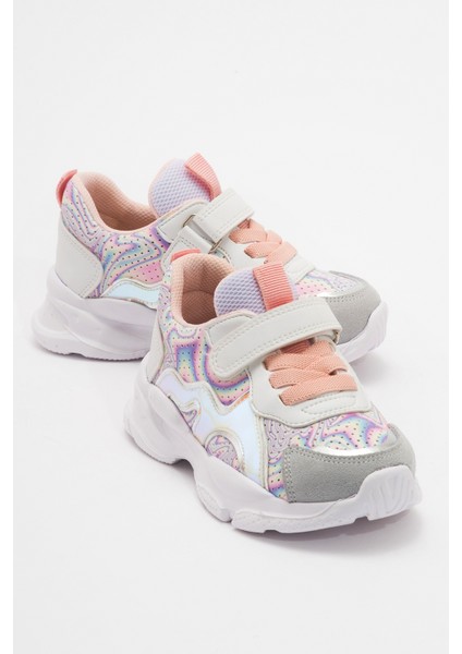 Kız Çocuk Beyaz Hakiki Deri Spor Ayakkabı