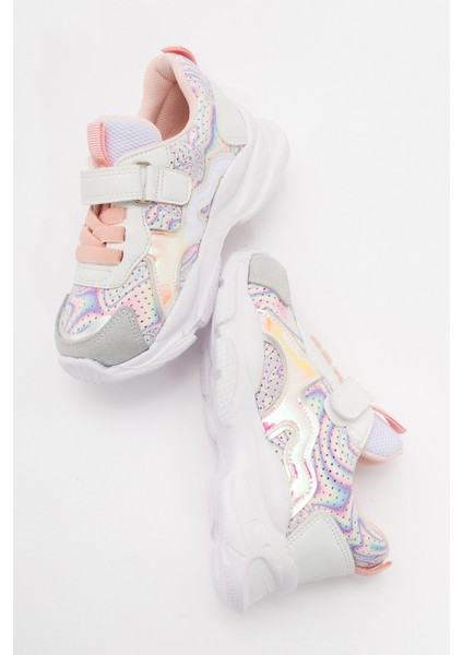 Kız Çocuk Beyaz Hakiki Deri Spor Ayakkabı