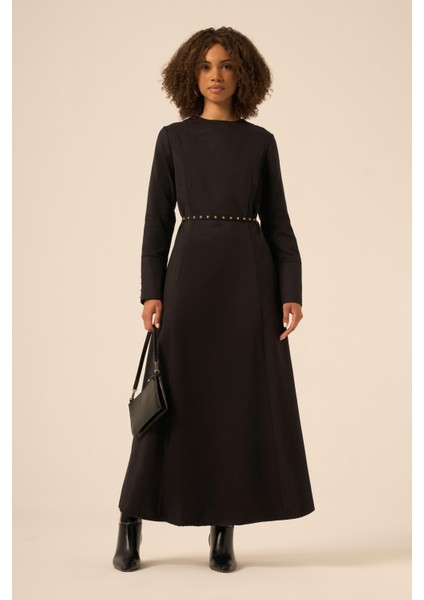 Kadın Süet Elbise Siyah 31219 modelleri