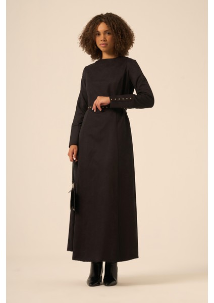 Kadın Süet Elbise Siyah 31219 fırsatları