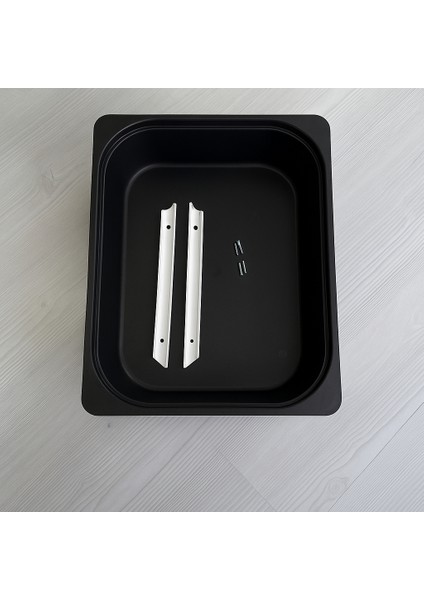 2’li Siyah Plastik Çekmece Organizer Seti, Masa ve Dolap Içi Düzenleyici Kutular (41X30X10 Cm) indirimleri