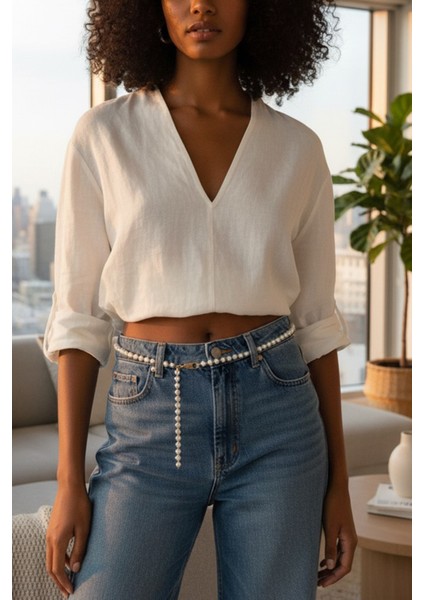 Pınkmark Kadın Gold Inci Zincir Kemer PMKM25634