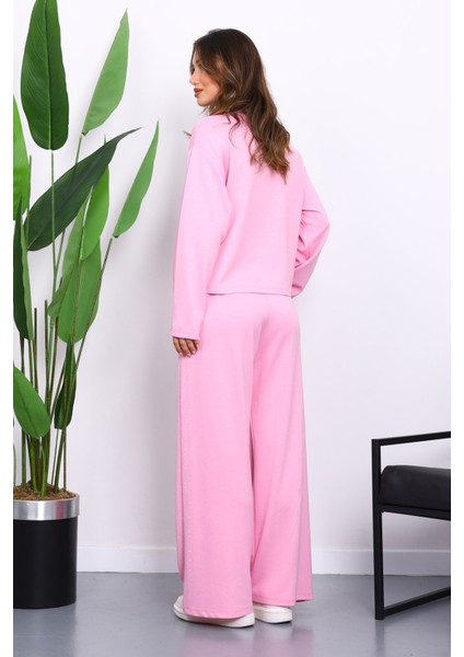 Pembe Yanları Taş Detaylı Modal Takım fırsatları