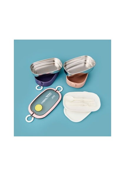 Healty Iki Katlı Çelik Yemek Kabı - Mavi / Pembe - 1,3 Lt modelleri