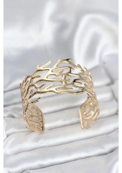 Pirinç Gold Renk Vintage Model Kadın Bileklik