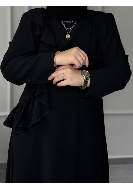 Marka Büyük Beden Tesettür Model Ilayda Double Krep Abiye Elbise 2.750,00 Tl modelleri