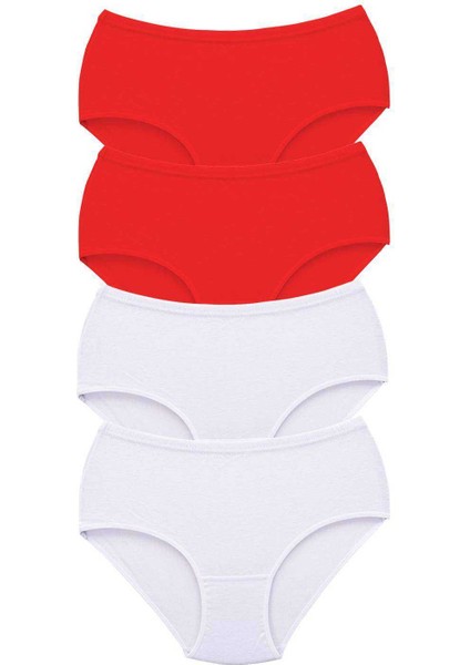 4 Adet Tutku Kadın Yüksek Bel Bato Kalın Lastik Külot S7