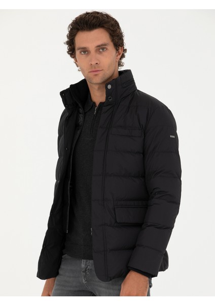 Erkek Siyah Kaz Tüyü Mont 50273112-VR046 modelleri