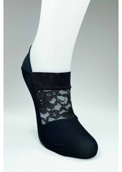 3 Adet Önü Transparan Kadın Fantezi Desenli Babet Çorap modelleri